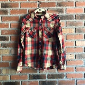 NWOT Ralph Lauren Sport 6 Flannel LS Pearl Buttons